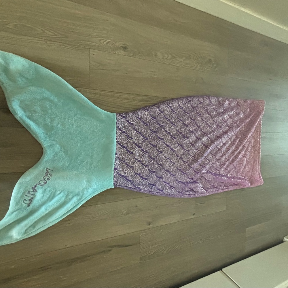 Lego Mermaid Tail Blanket - Aqua and Purple